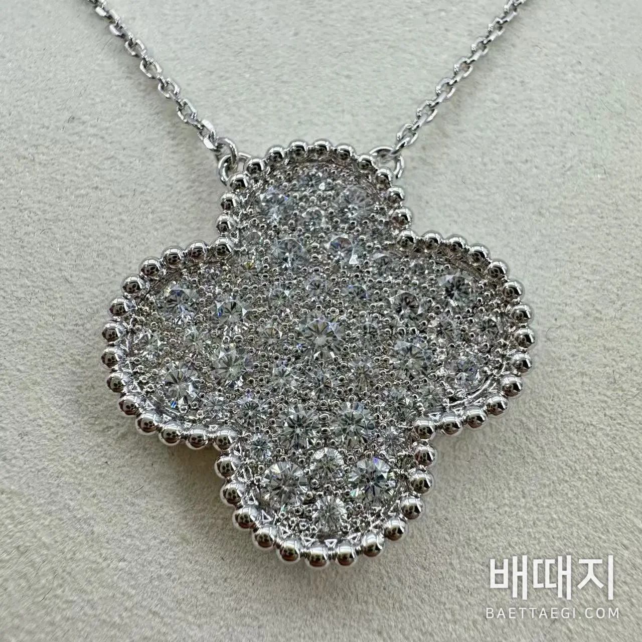 반클리프앤아펠 네 잎 클로버 스털링 실버 목걸이 검수사진 3