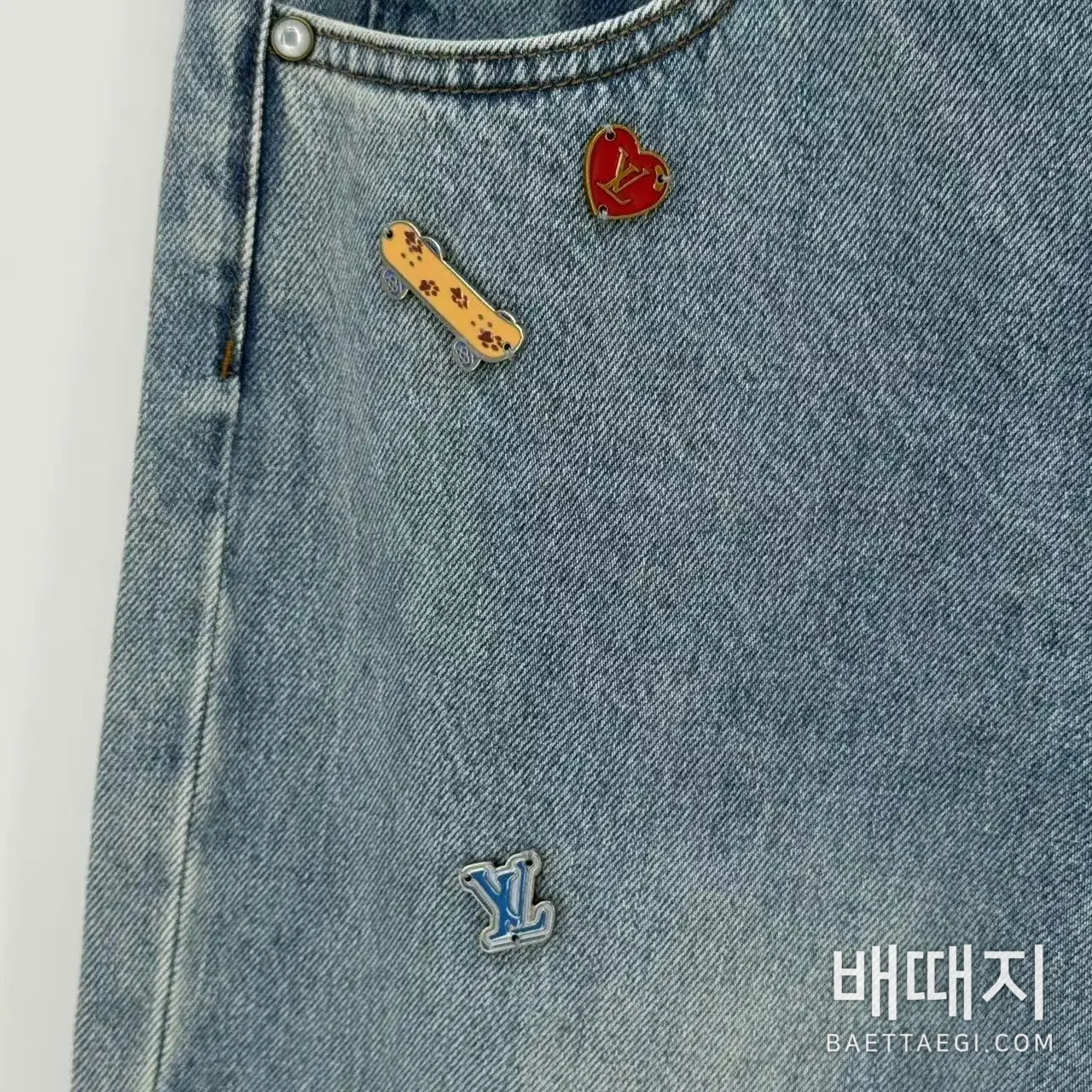 루이비통 스케이트보드 진 남성 바지 검수사진 4