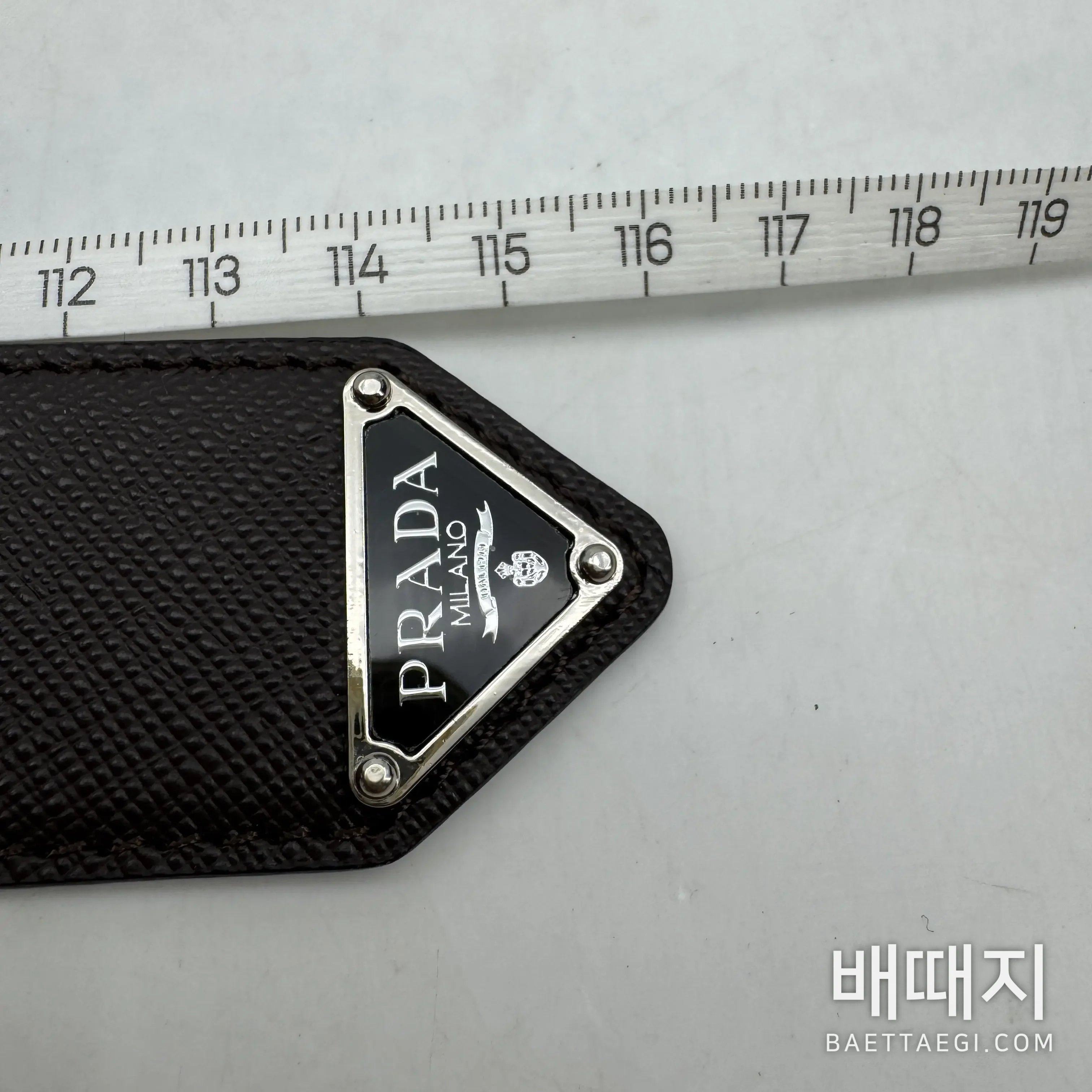 프라다 사피아노 가죽 33mm 남성 벨트 179407 검수사진 8