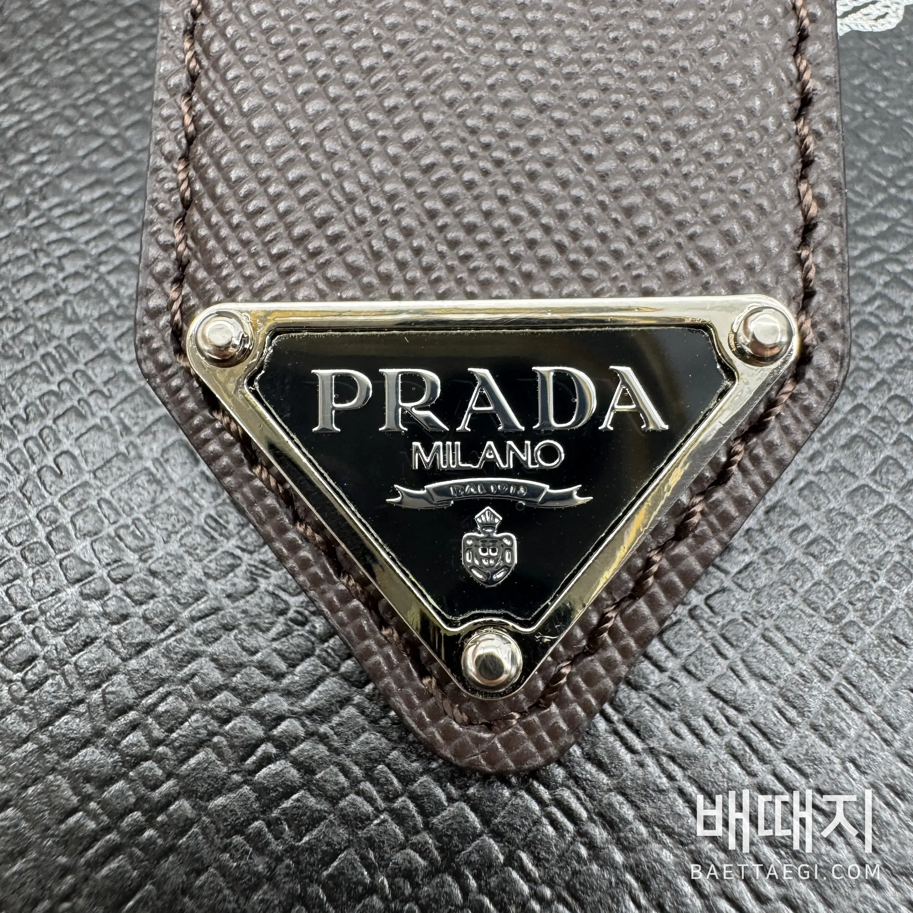 프라다 사피아노 가죽 33mm 남성 벨트 검수사진 5