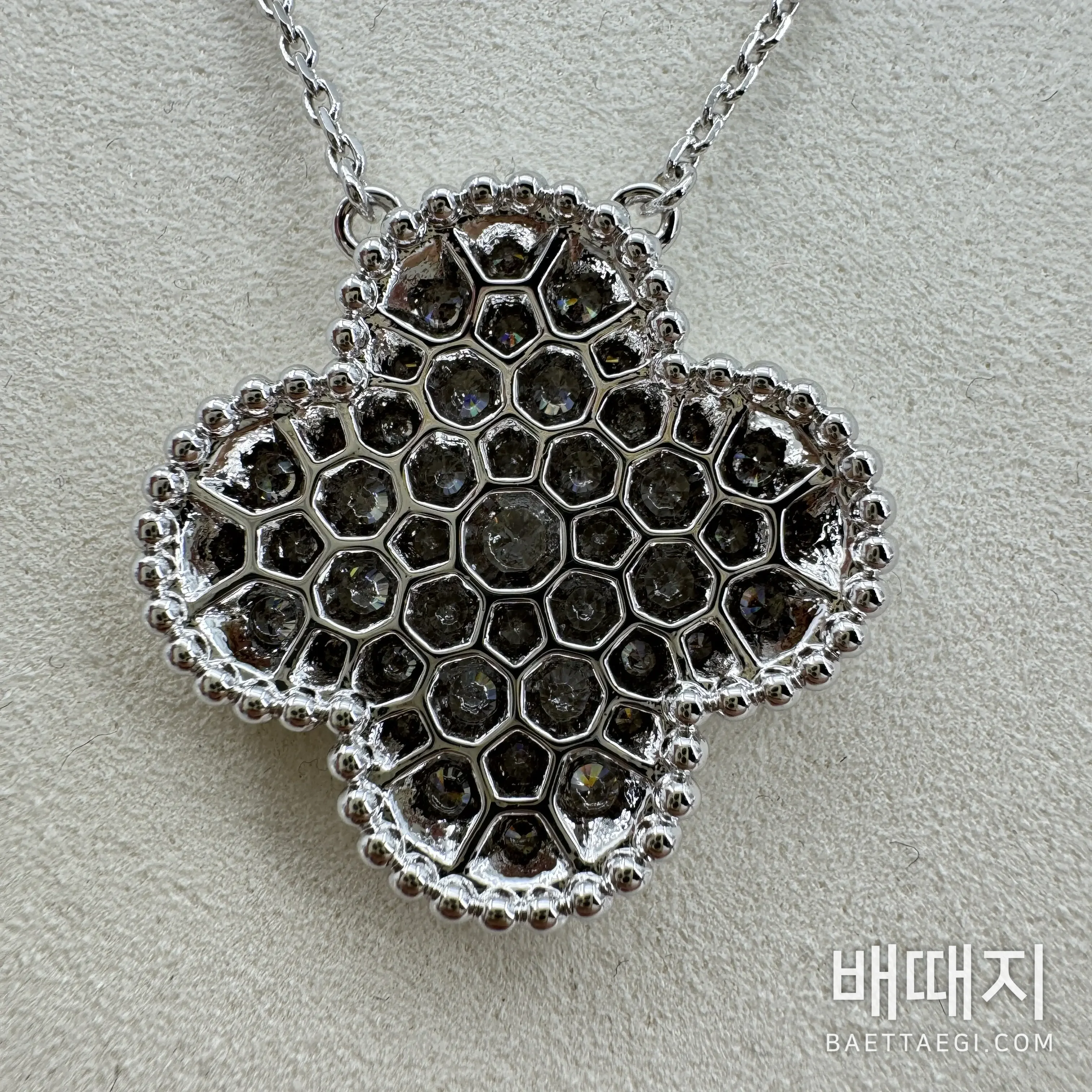 반클리프앤아펠 네 잎 클로버 스털링 실버 목걸이 검수사진 4