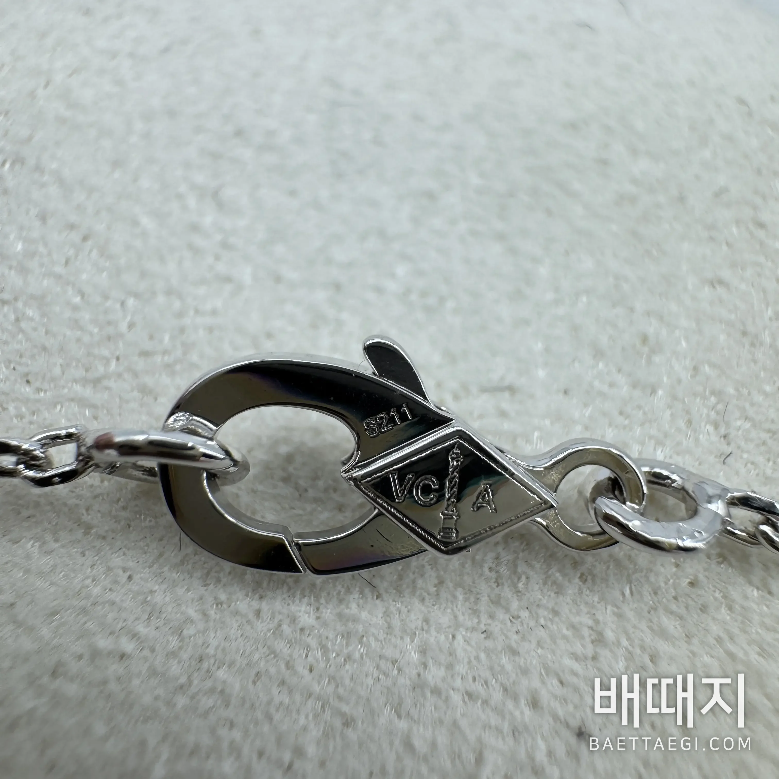 반클리프앤아펠 네 잎 클로버 스털링 실버 목걸이 63884 검수사진 8