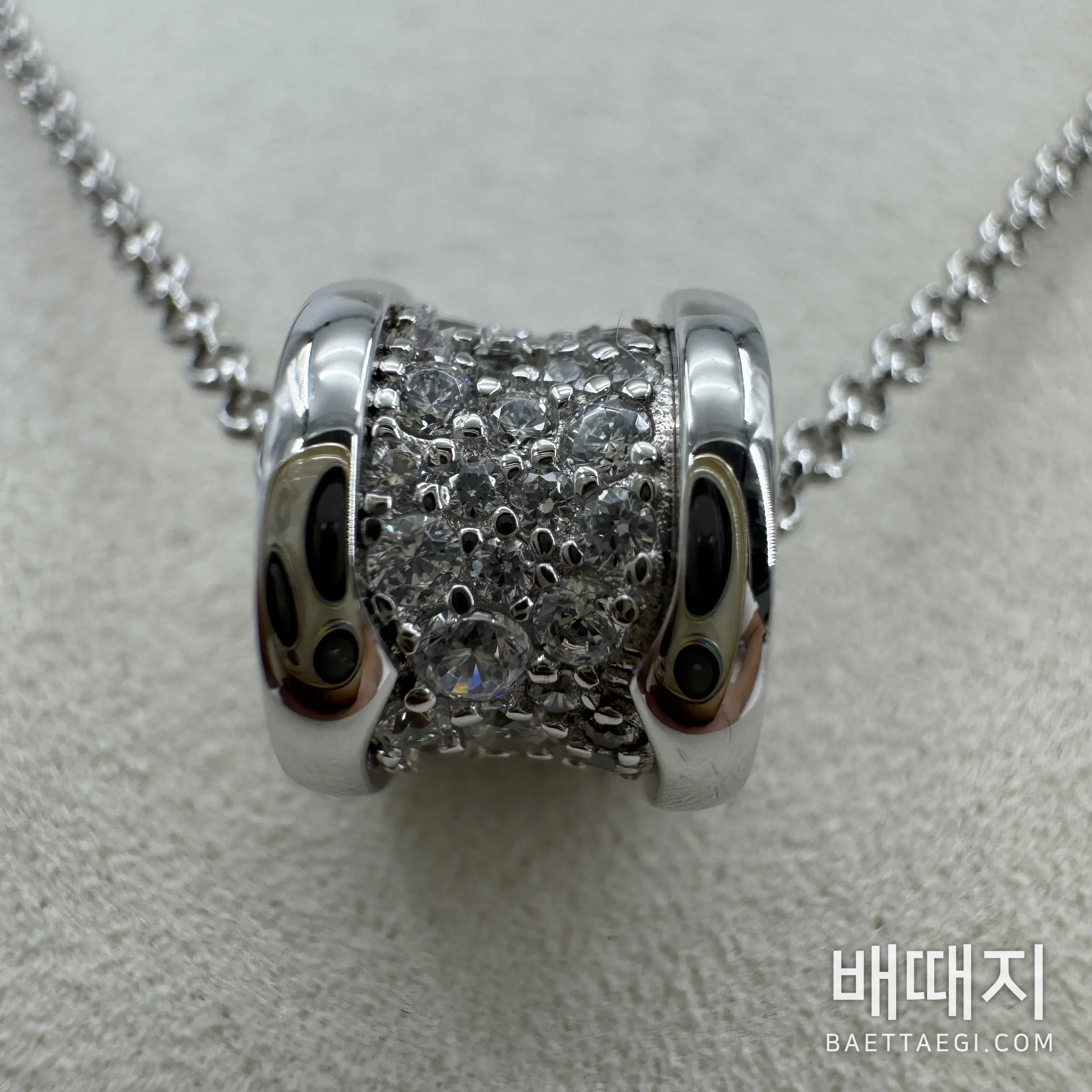 불가리 B.zero 1 다이아몬드 장식 목걸이 검수사진 4