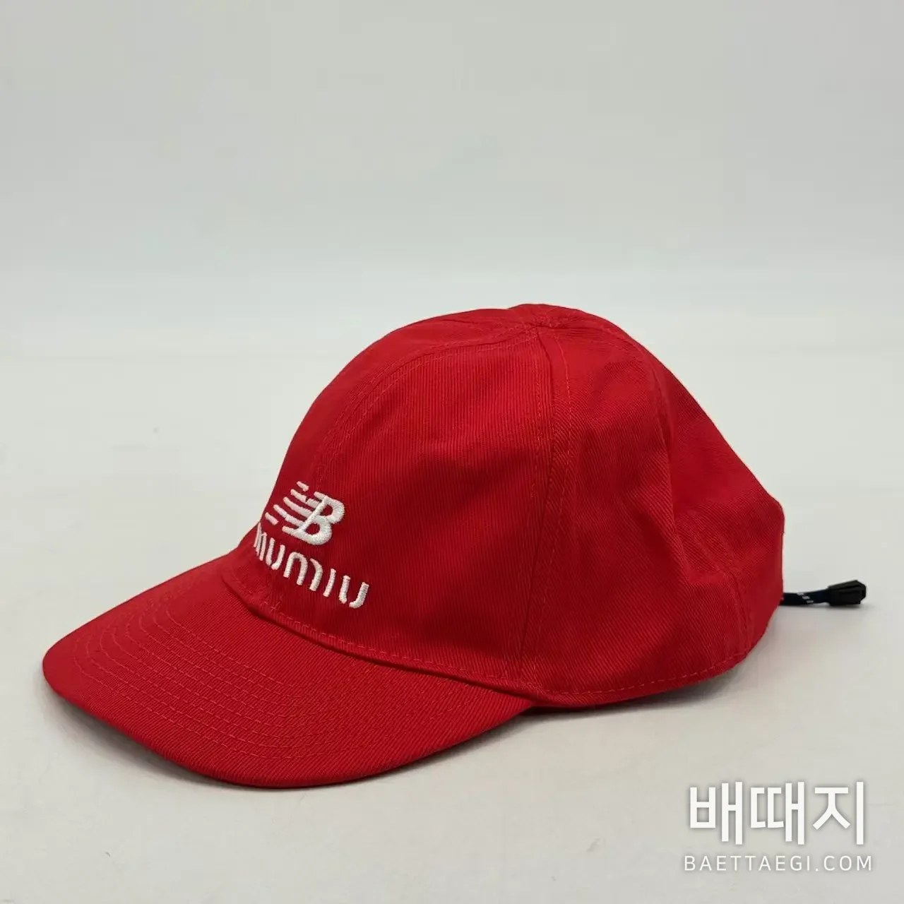 미우미우 자수 로고 베이스볼 캡 119550 검수사진 3