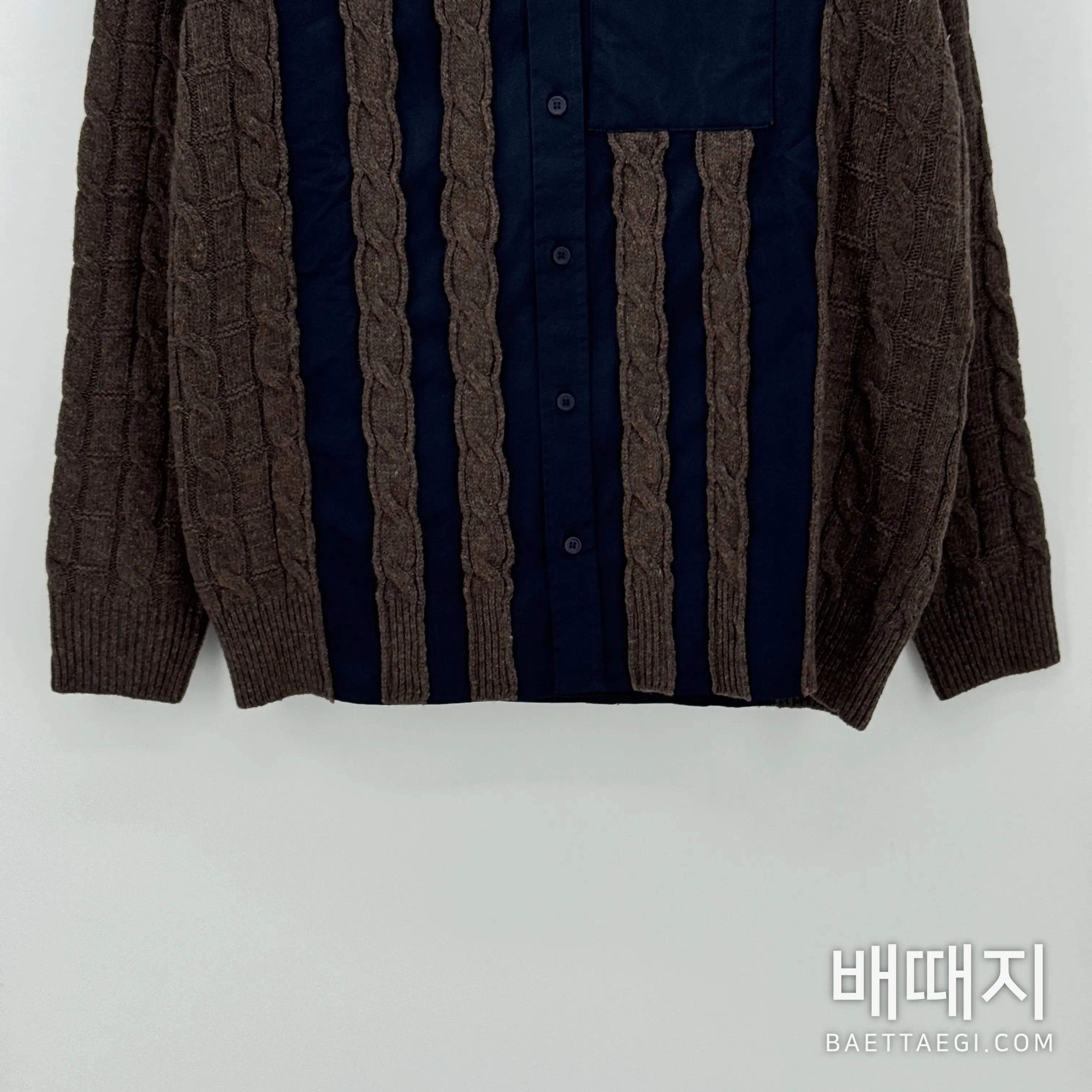 로에베 메리노 울 가디건 검수사진 2