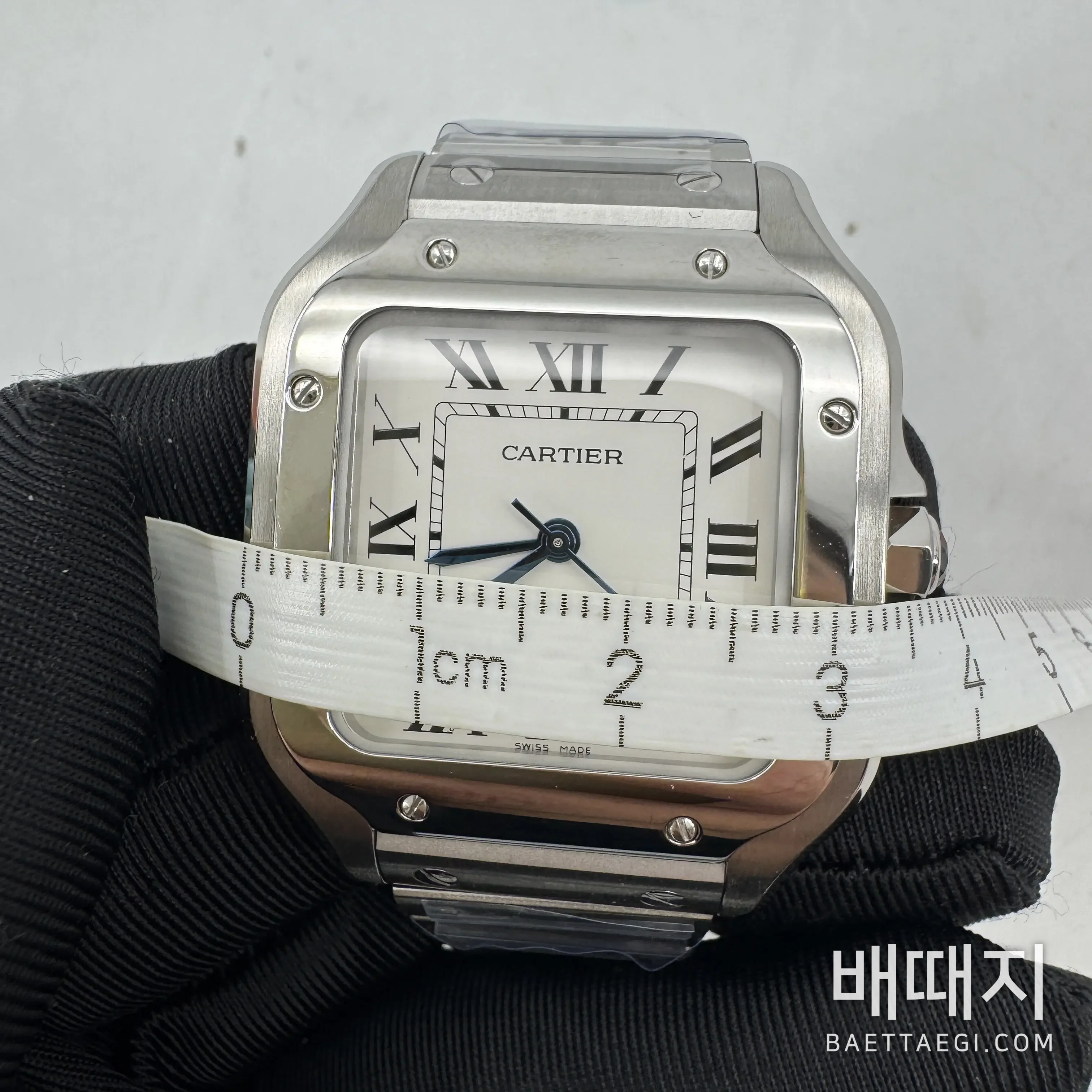 까르띠에 BV공장 산토스 미디움 오토매틱 시계 검수사진 3
