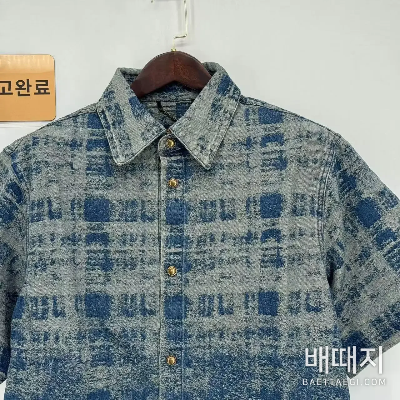 루이비통 모노그램 페이드 플레이드 반팔 셔츠 검수사진 2