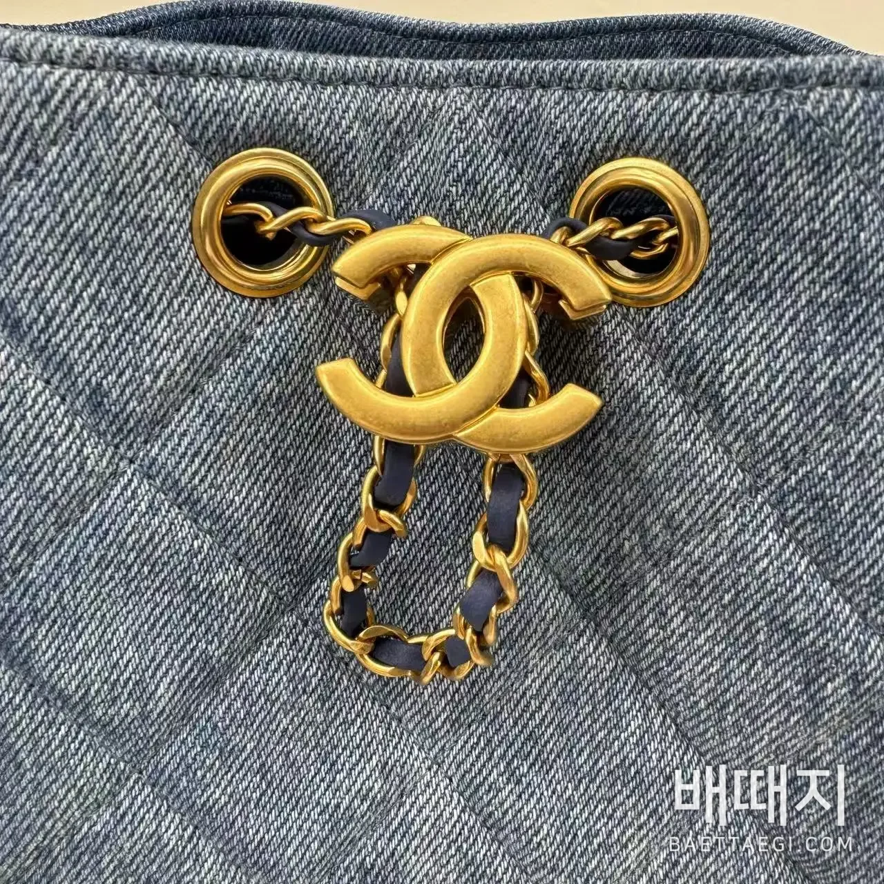 샤넬 데님 블루 가방 검수사진 5