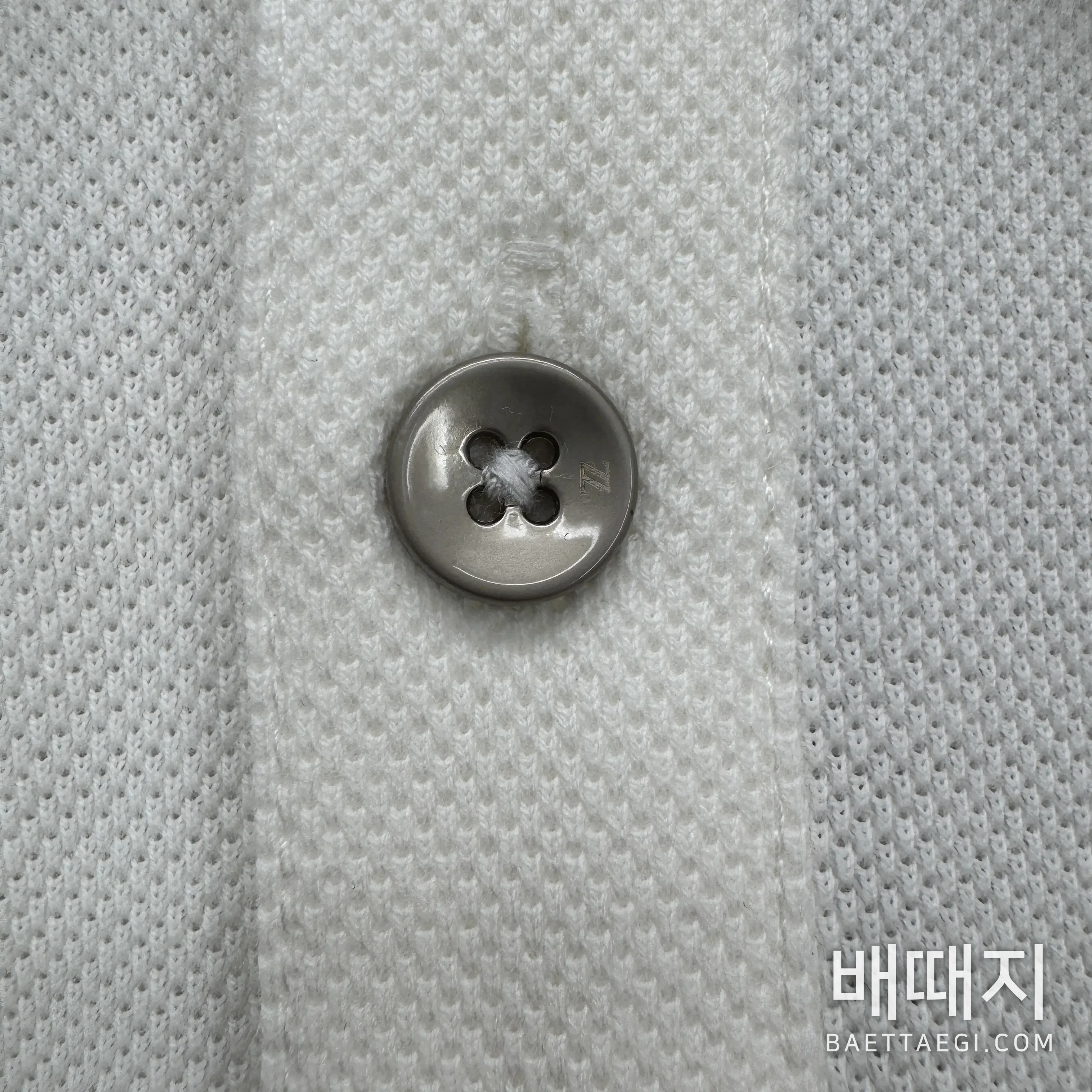 제냐 체크 패치워크 반팔 셔츠 검수사진 5