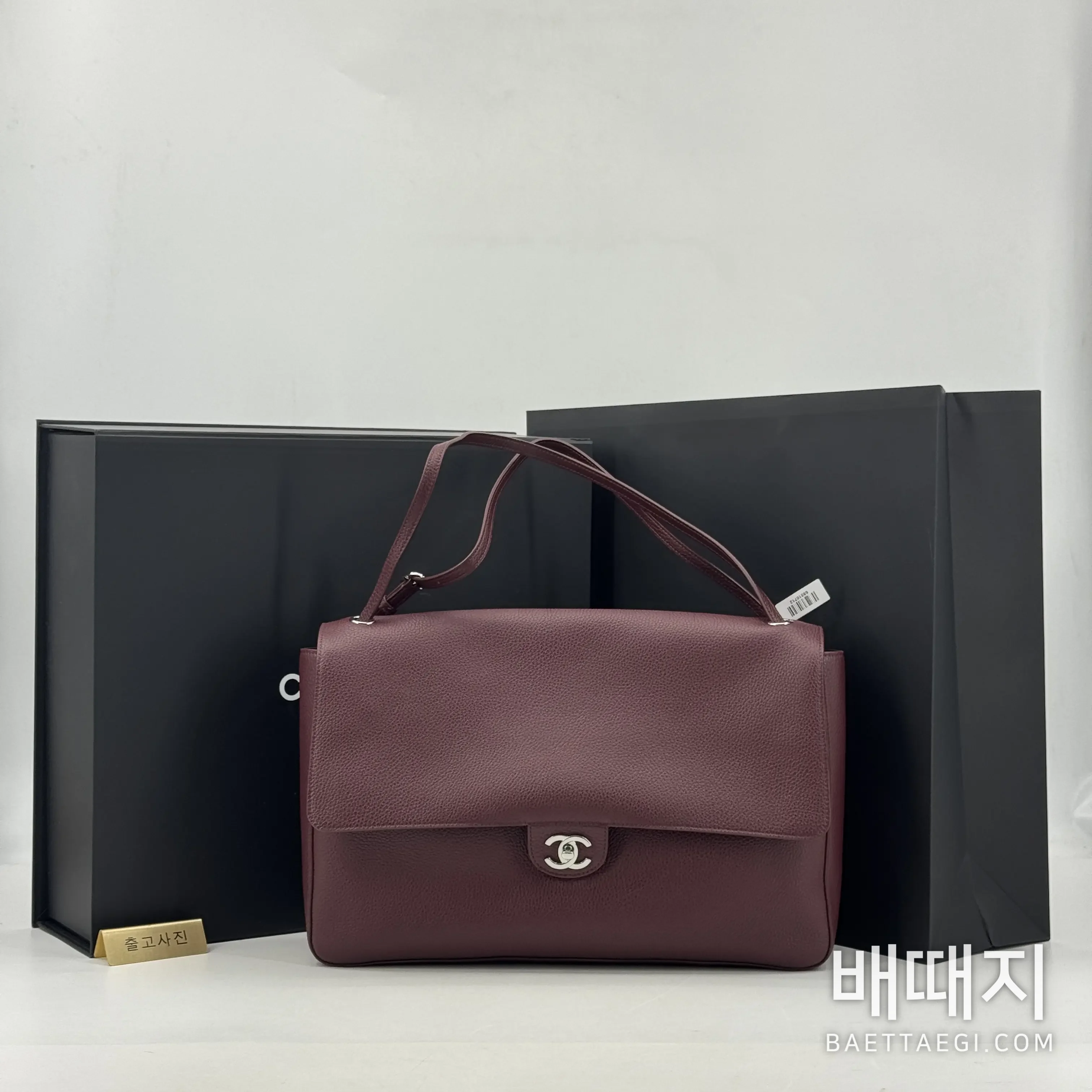 샤넬 26S 라지 플랩백 버건디 가방 26S 검수사진 1