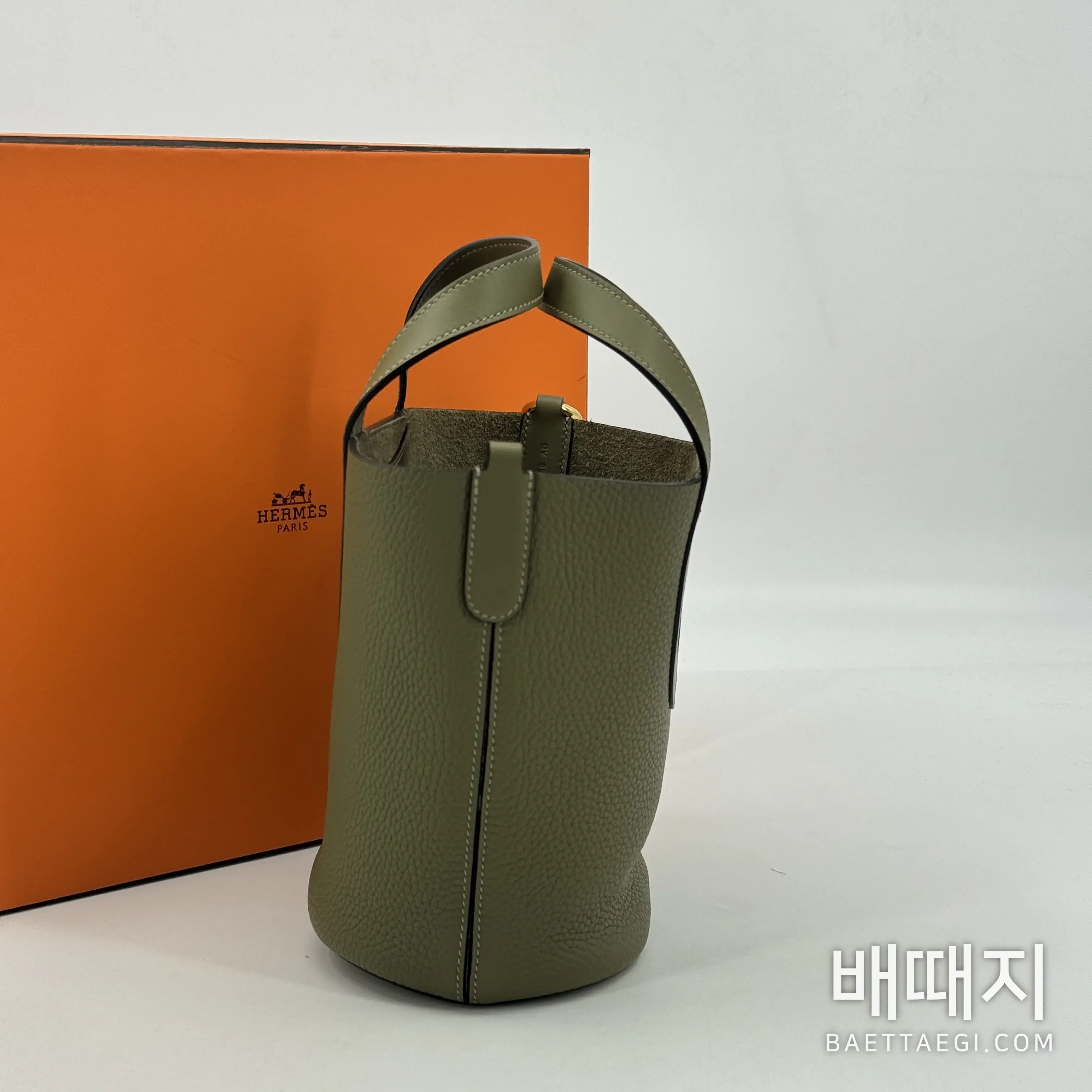 에르메스 세이지 그린 손바느질 가방 검수사진 5