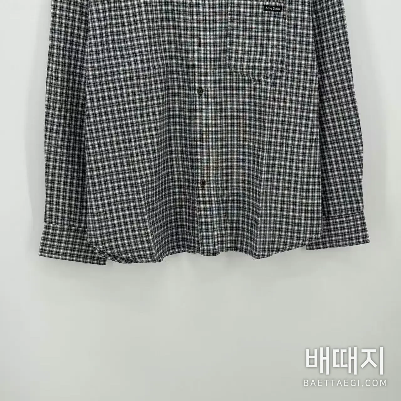 아크네스튜디오 체크 포켓 남성 긴팔 셔츠 검수사진 3
