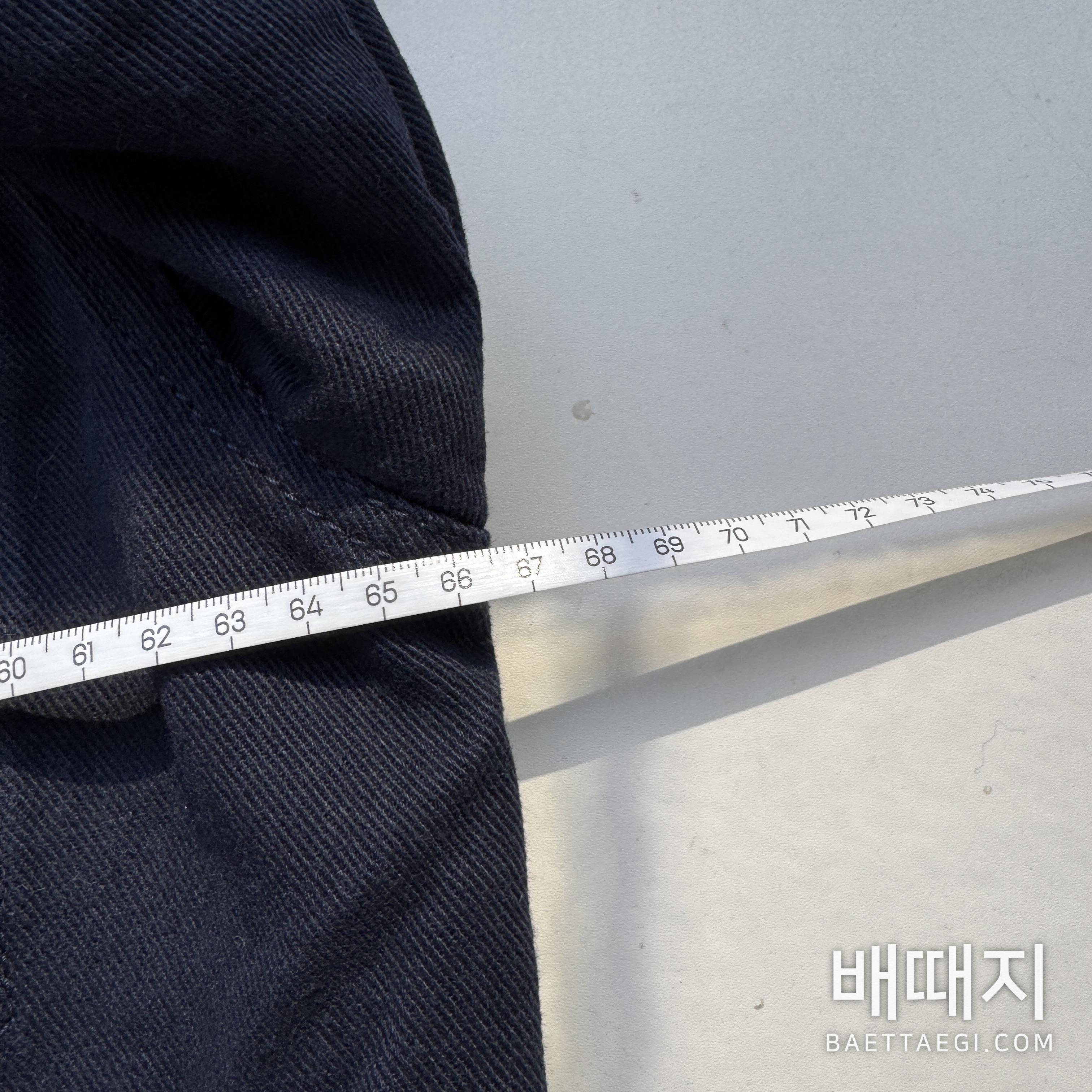 발렌시아가 체크 패턴 패치워크 데님 자켓 196777 검수사진 17