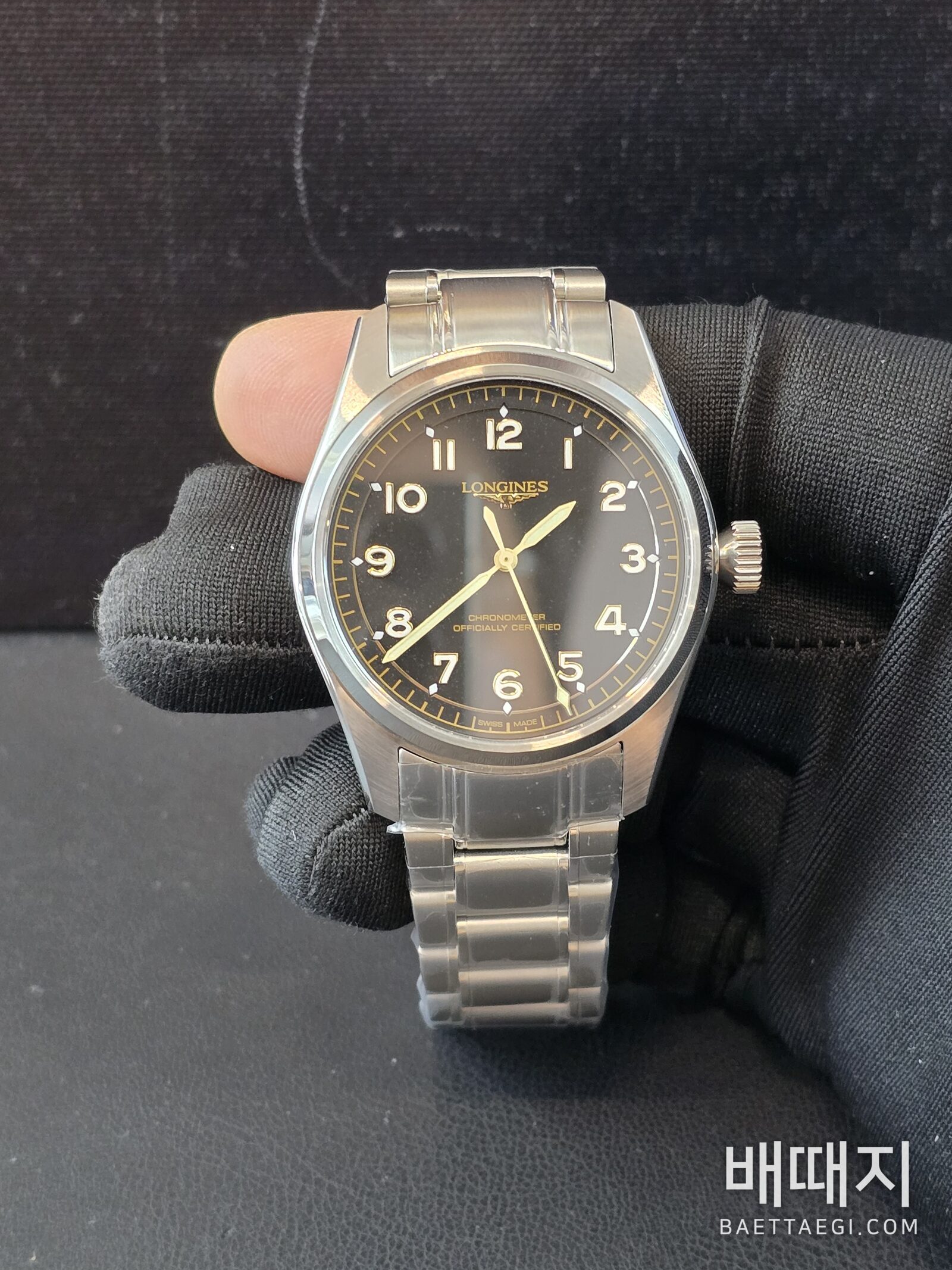 론진 스피릿 파일럿 39mm 검수사진 1