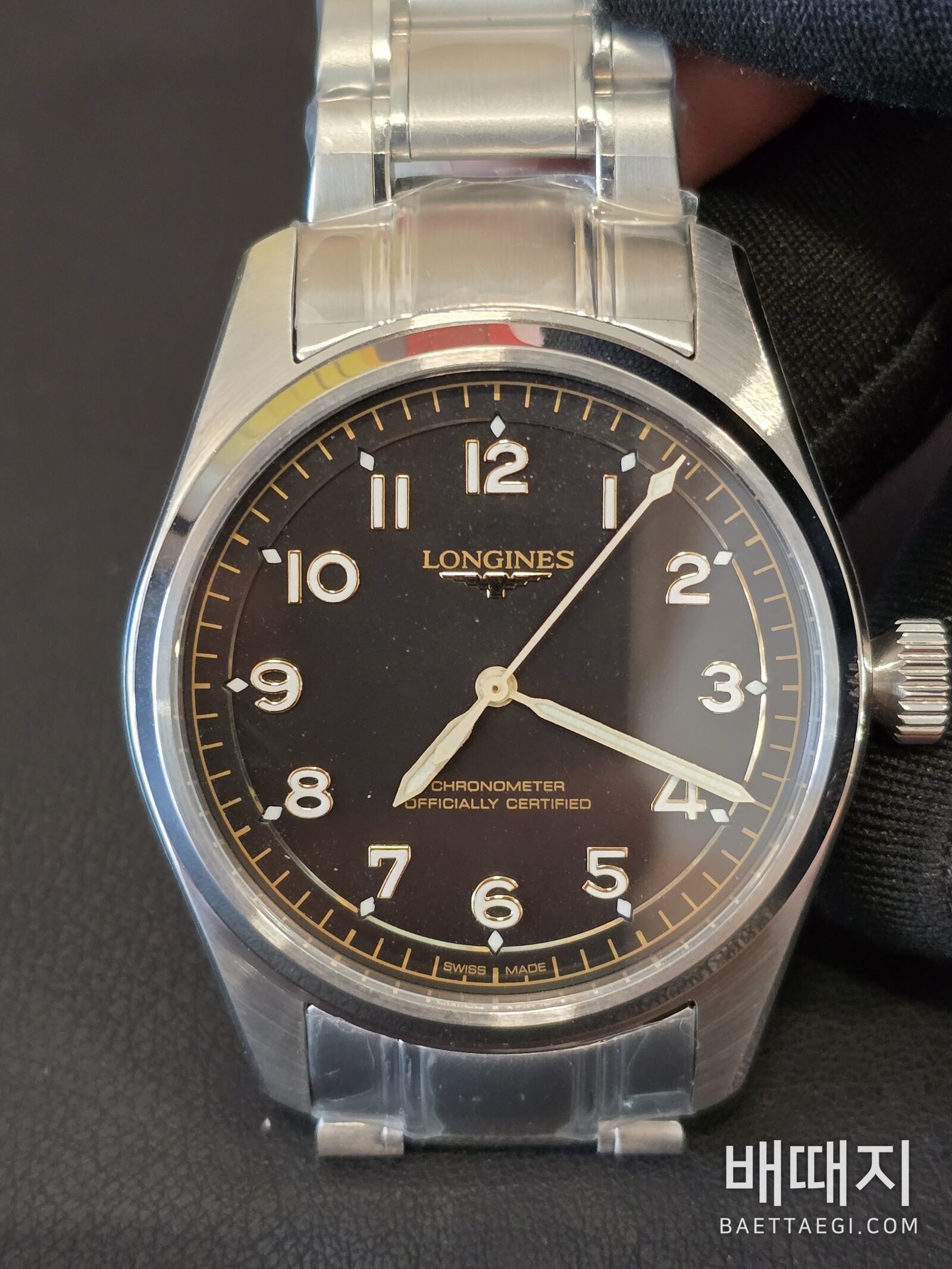 론진 스피릿 파일럿 39mm 검수사진 2