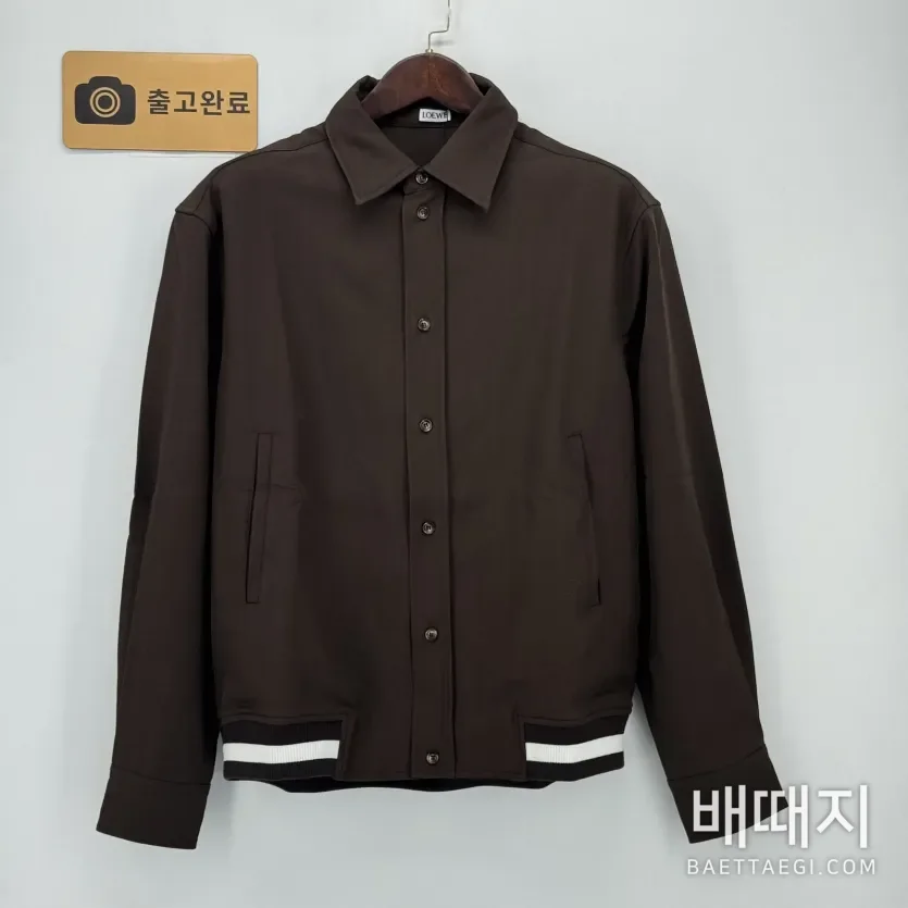 로에베 브라운 갸바진 울 혼방 자켓 100652