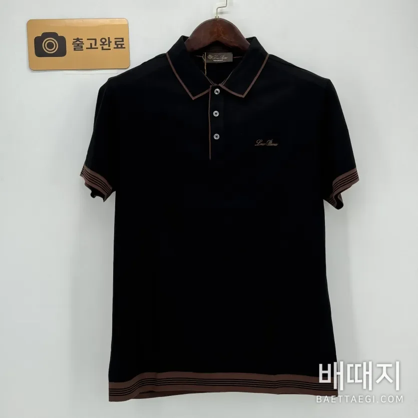 로로피아나 남성 반팔 114645 Loro Piana T Shirt / 색상: 블랙 / 사이즈: L사이즈