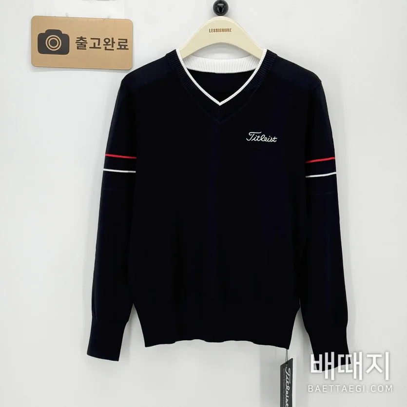 타이틀리스트 여성 V넥 니트웨어 202538 / 사이즈: 몸무게 58kg 키 163 색상 블랙