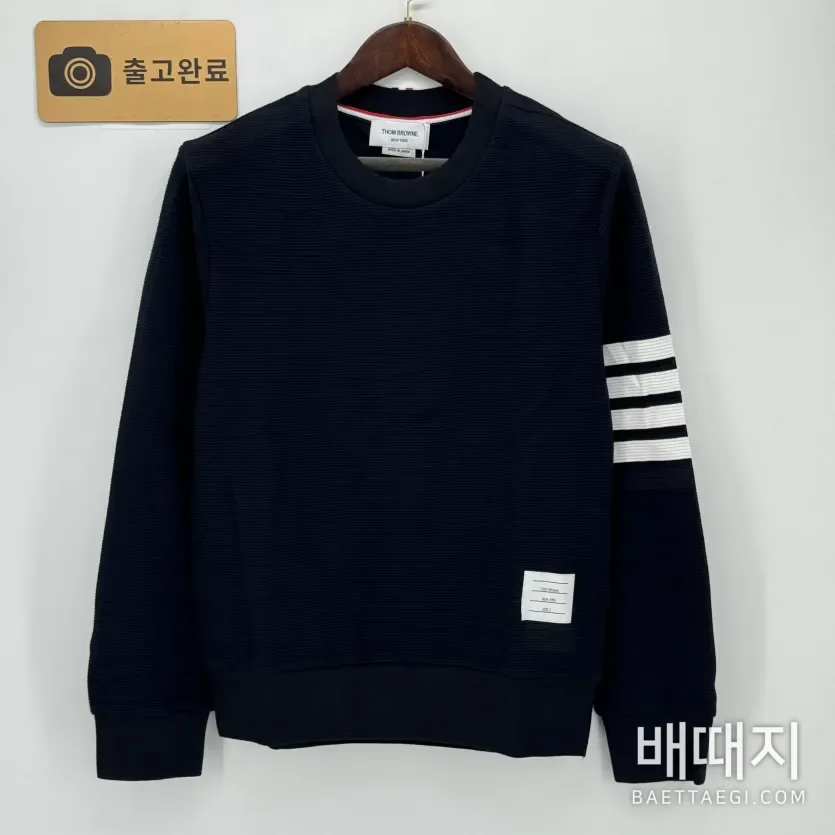 톰브라운 리브 스트레이트 립 남성 긴팔 티셔츠 46528