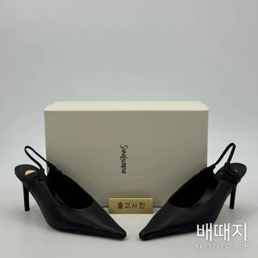 생로랑 스퀘어 토 오픈 백 샌들 96190