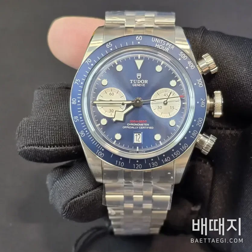 튜더 블랙베이 크로노그래프 남성 시계 45590