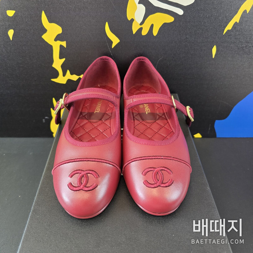 샤넬 카멜리아 플랫슈즈