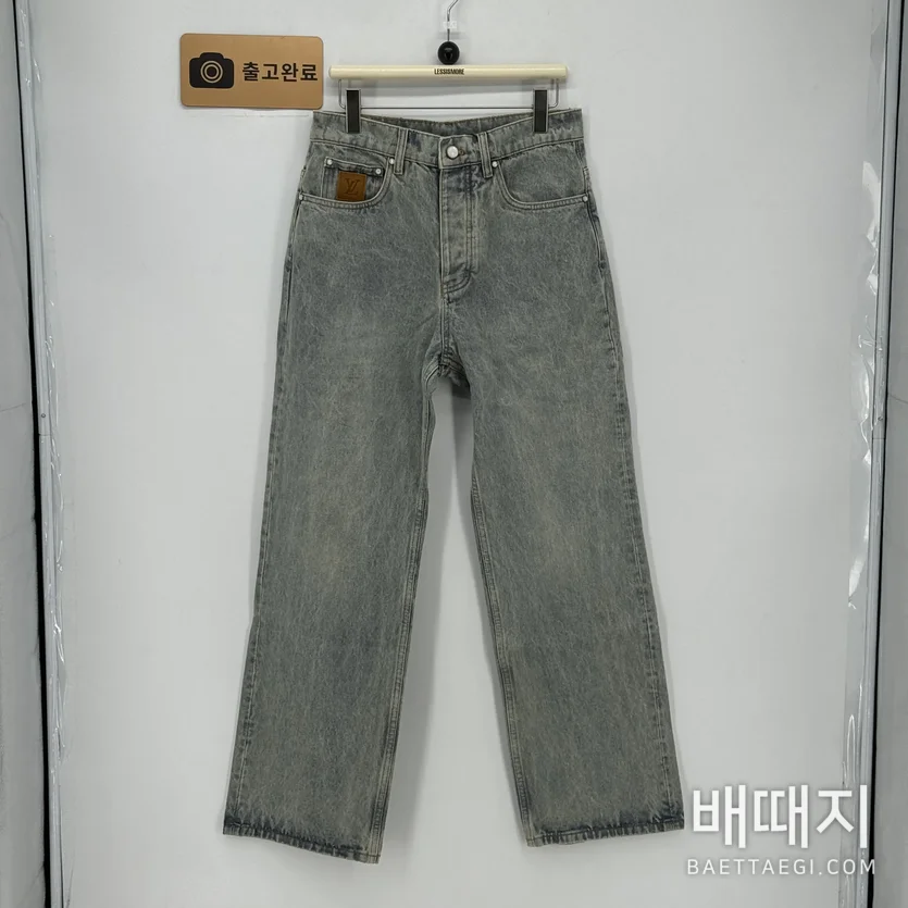 루이비통 LV 로고 자수 와이드 데님 바지 16363