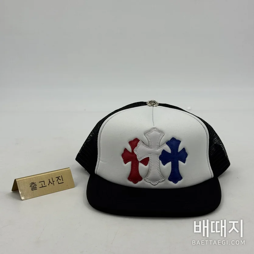 크롬하츠 크로스 패턴 가죽 베이스볼캡 163907 / 사이즈: M
