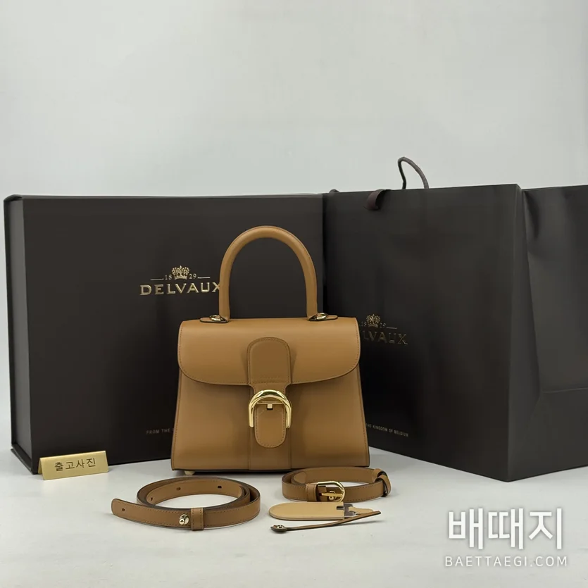 델보 더블 링 브릴리언트 박스 가죽 PM 숄더백 191157