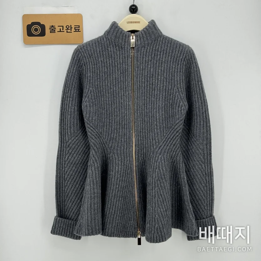 알라이아 허리 강조 울 더블 지퍼 여성 자켓 157141 / 사이즈: S