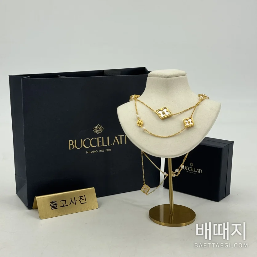 부첼라티 고디스 오페라 하트 롱 플라워 세터 진주 목걸이 64180 / 사이즈: 40cm