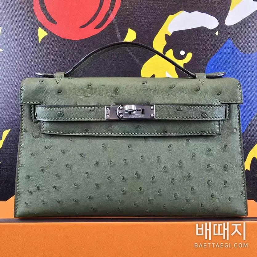 에르메스 켈리 오스트리치 클러치 가방 194514