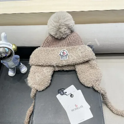 몽클레르 가죽 플리스 귀 보호 모자 186842