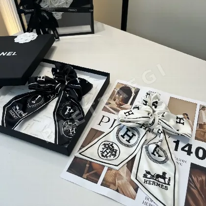 에르메스 H형 리본 헤어타이 헤어악세사리 185101