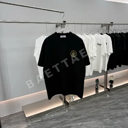 스톤아일랜드 아플리케 자수 스탬프 프린트 반팔 티셔츠 71687