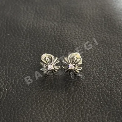 크로스 플라워 다이아몬드 스터드 귀걸이 162624