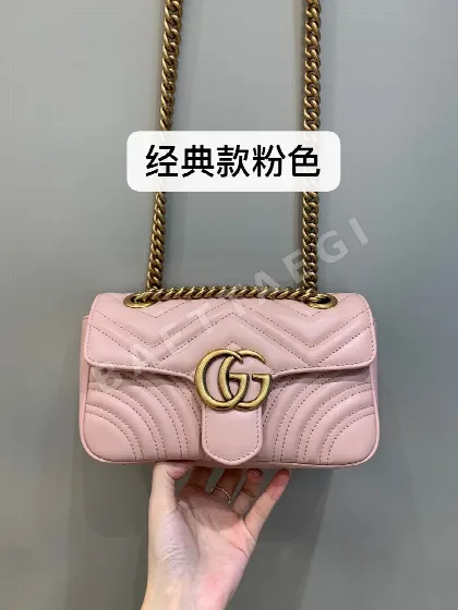 구찌 마몬 자수 소가죽 핑크 가방 13776
