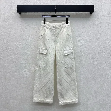 샤넬 다이아몬드 패턴 퀼팅 여성 바지 182440