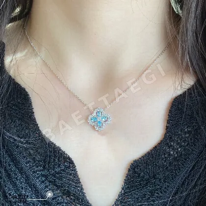 해리윈스턴 아쿠아마린 다이아몬드 목걸이 71799