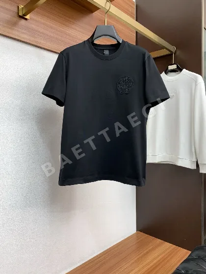 크롬하츠 로고 코튼 라운드넥 반팔 티셔츠