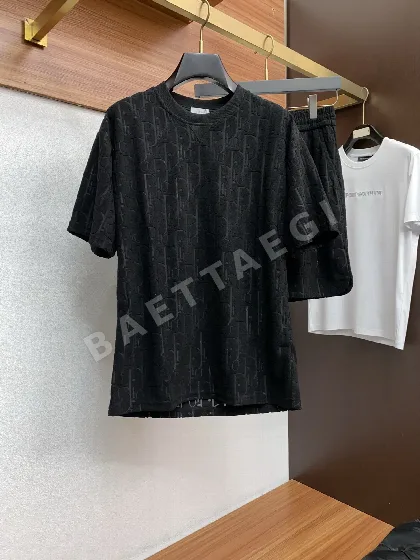 디올 퓨어 코튼 크루넥 남성 반팔 티셔츠 47326