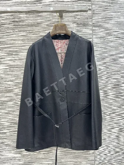에르메스 왁스 램스킨 벨트 자켓 198870