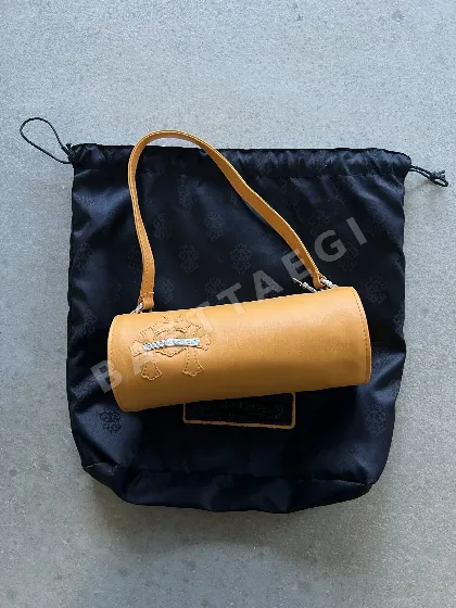 크롬하츠 925 실버 보검 장식 오렌지색 원통 가방 162821