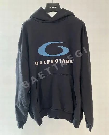 발렌시아가 파란색 후드티 19089 Balenciaga Hoodie