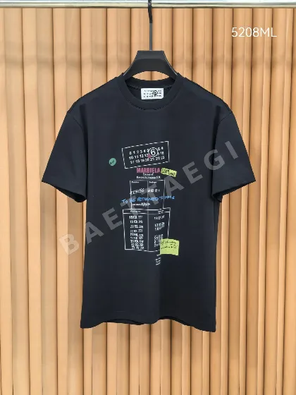 마르지엘라 프린트 반팔 티셔츠 48218