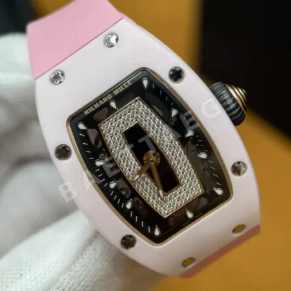 리차드밀 RM07-01 핑크 세라믹 사파이어 티타늄 다이아 남성 시계 레플리카 44971 Richard Mille