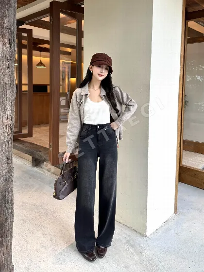 셀린느 컬러블록 자수 클래식 로고 스트레이트 레그 바지 170723