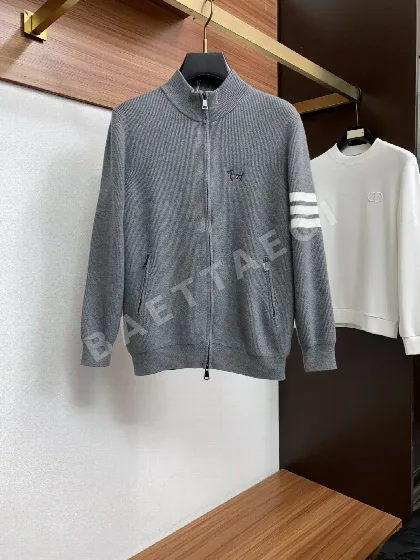 톰브라운 울 혼방 지퍼 남성 카디건 자켓 205951