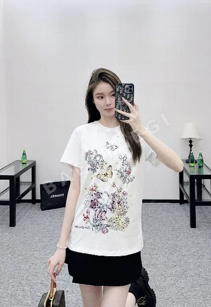 디올 크루넥 프린트 반팔 티셔츠 51392