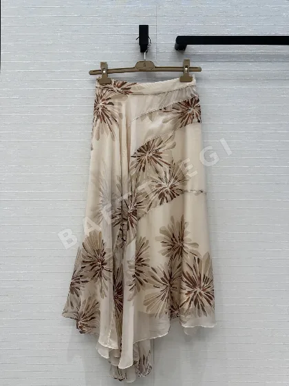 브루넬로쿠치넬리 실크 혼방 미디 스커트 73851